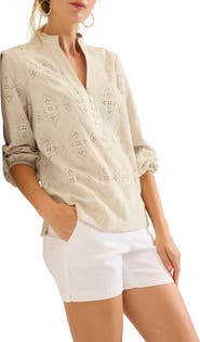 Tommy Bahama Schiffli Eyelet Top