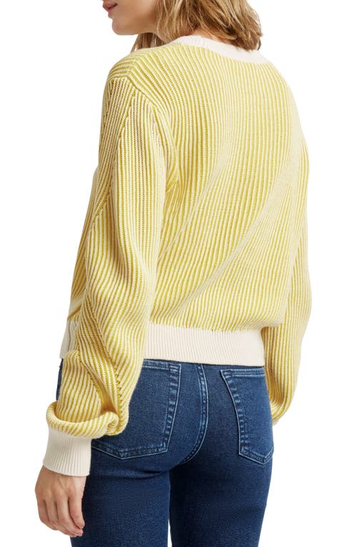 Splendid Ashlyn Rib Cotton Sweater In Yellow