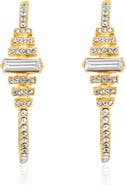 BCBG Generation BCBGeneration Crystal Baguette Hoop Earrings