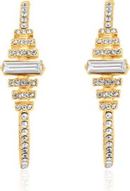 BCBG Generation BCBGeneration Crystal Baguette Hoop Earrings