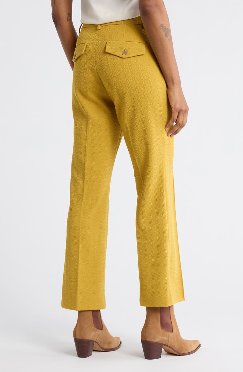 THE GREAT. The Geo Jacquard Prim Pants, Alternate, color, Gold Leaf