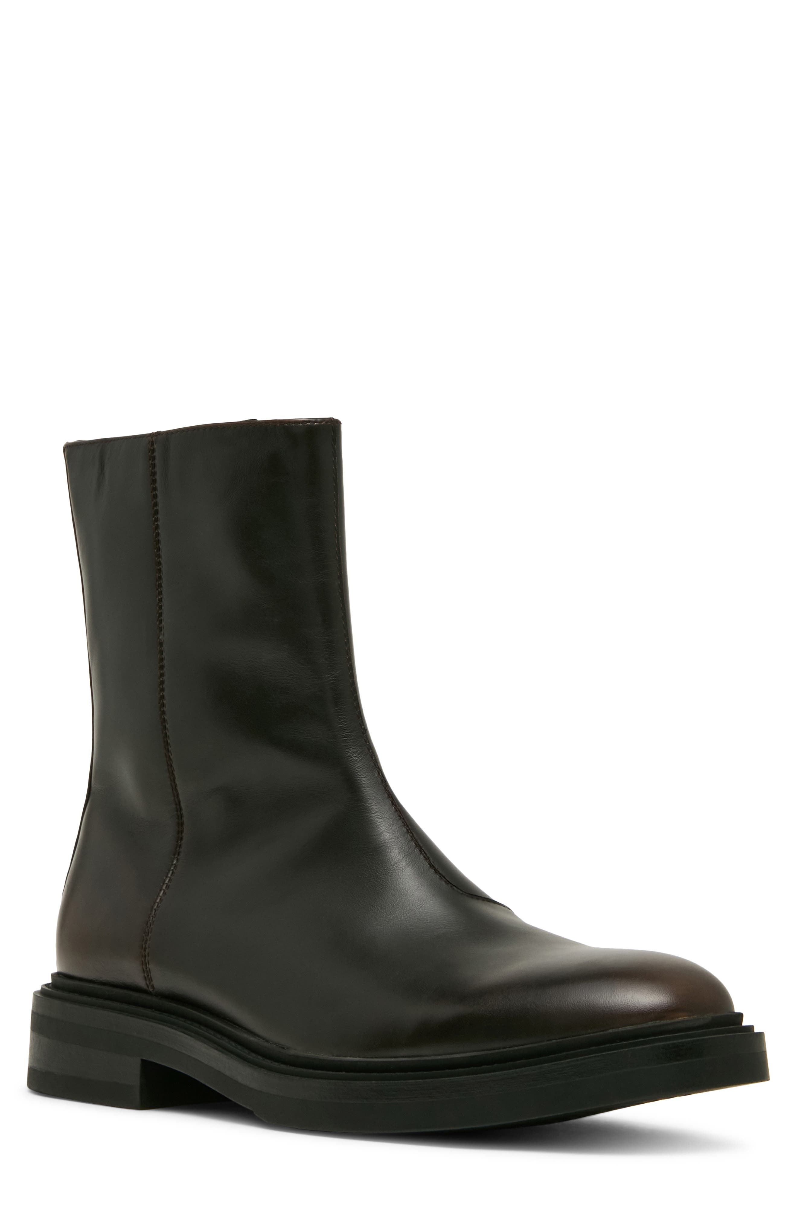 Rynder Leather Boot, Main, color, BROWN LEATHER