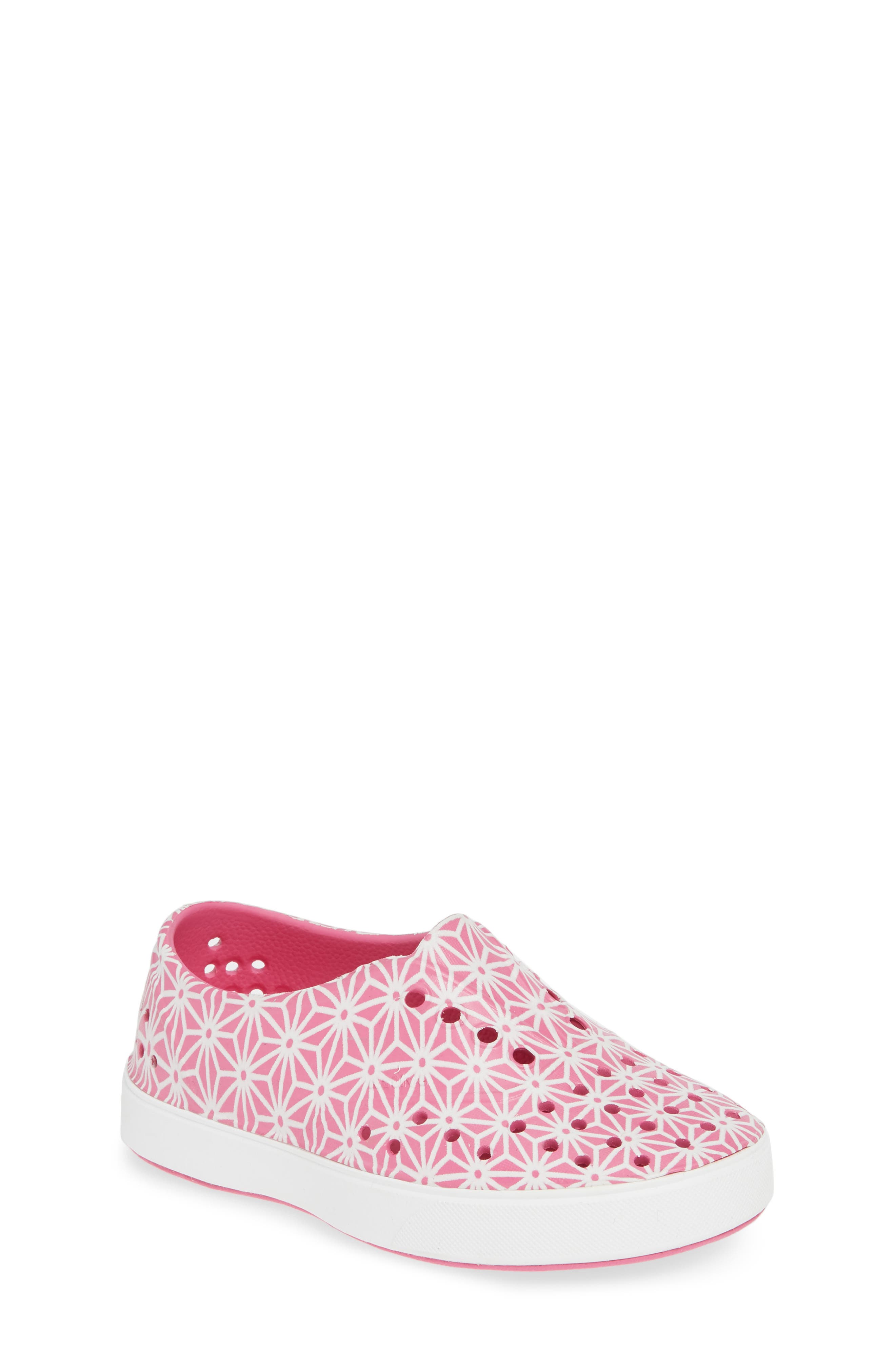 'Miller' Water Friendly Perforated Sneaker, Main, color, FESTIVAL PINK/ WHITE/ ASANOHA