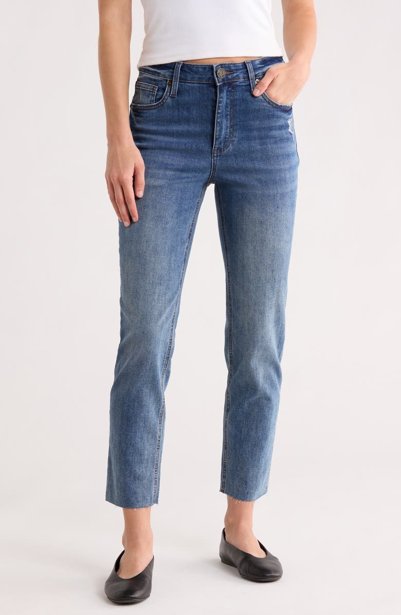 KUT from the Kloth Rena High Waist Straight Leg Jeans, Main, color, Maple