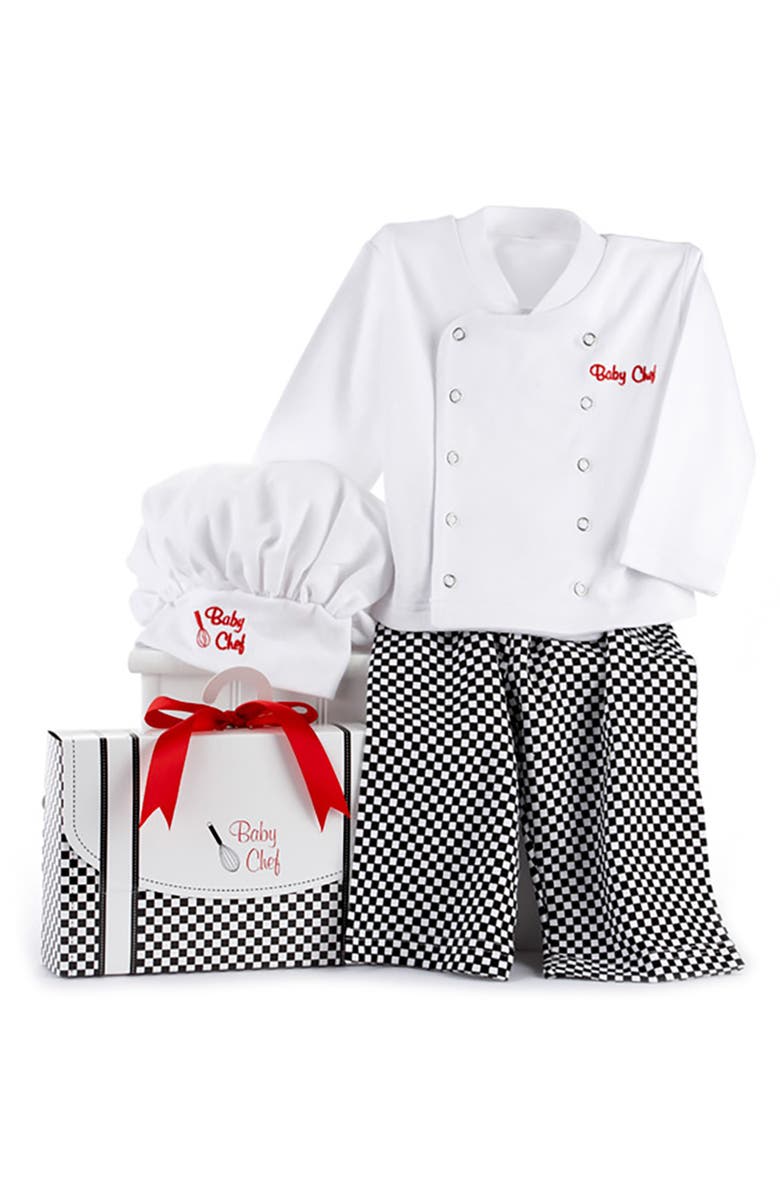 Baby Aspen Big Dreamzzz Chef 3-Piece Cotton Top, Pants & Hat Gift Set, Alternate, color, 