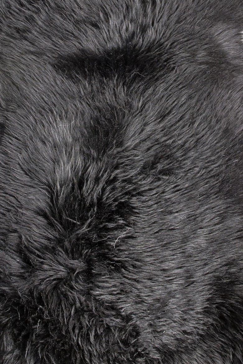 Milan Genuine Sheepskin Shearling Throw 24" x 36" - Black, Alternate, color, BLACK
