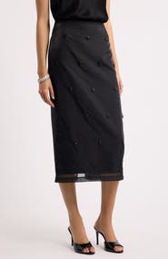 Nordstrom Embellished Column Midi Skirt