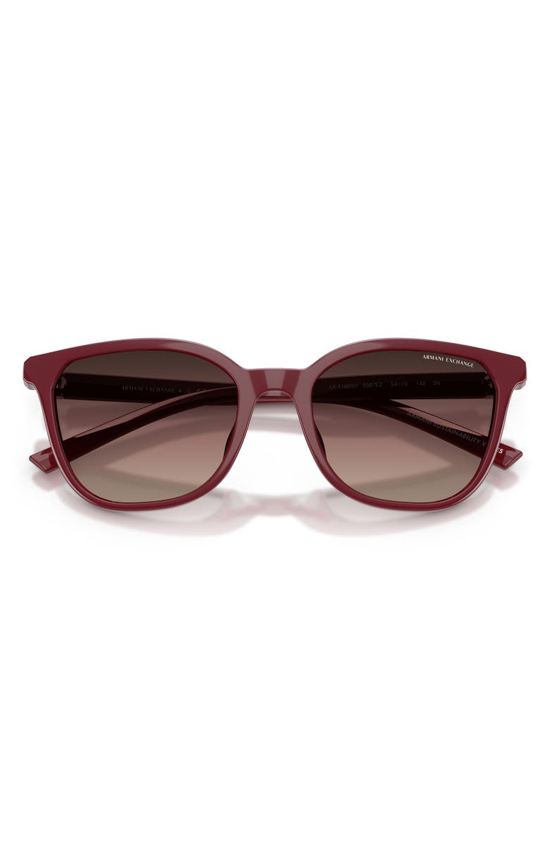 Armani Exchange 54mm Cat Eye Sunglasses, Alternate, color, Bordeaux / Brown Gradient