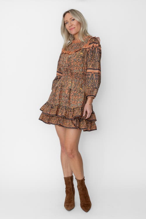 West Of Pascale Mini Dress In Brown