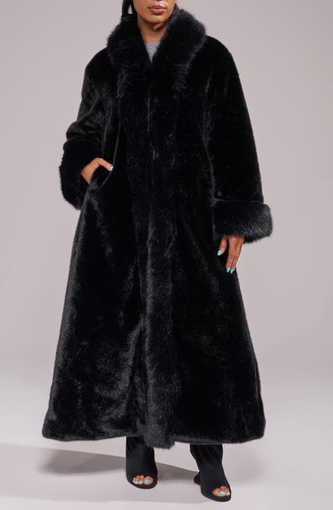Josefina Faux Fur Trench Coat
