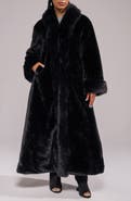 AZALEA WANG Josefina Faux Fur Trench Coat