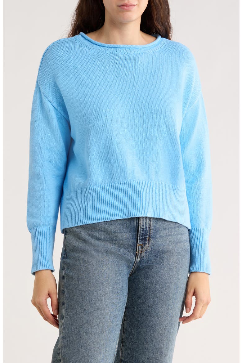 Crewneck Sweater, Main, color, BLUE