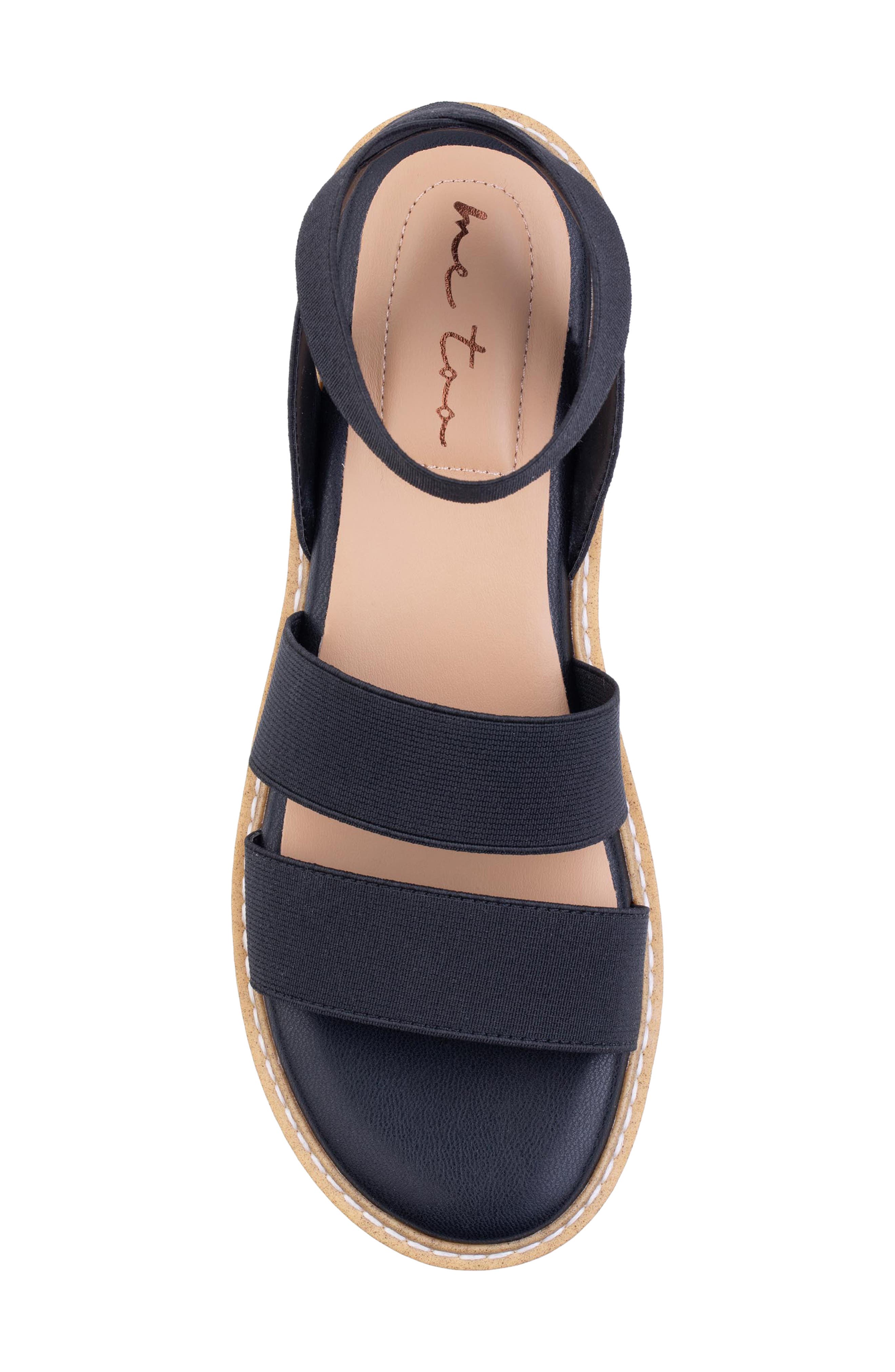 Me Too Aven Ankle Strap Sandal, Alternate, color, Black