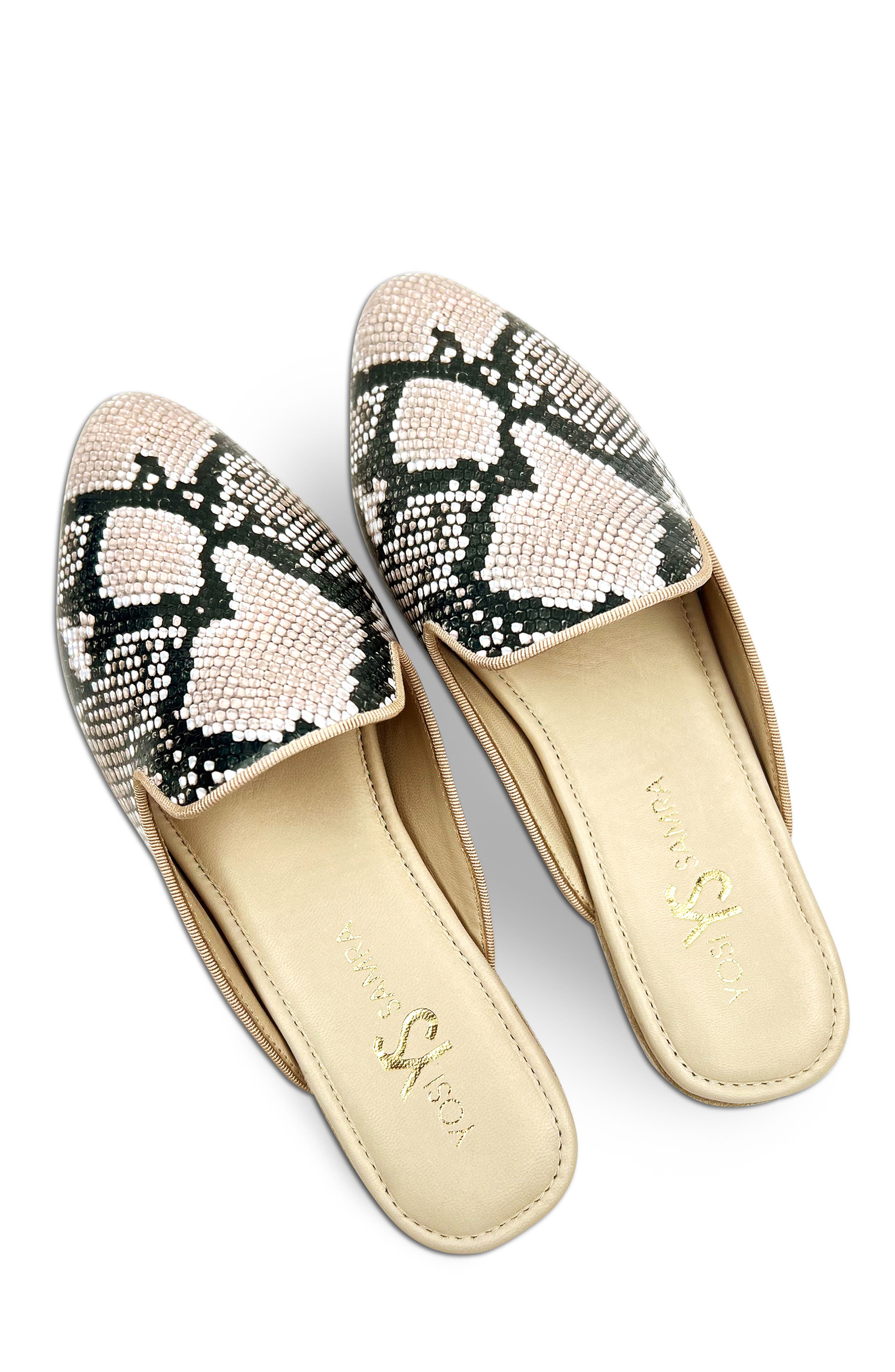 Vidi Snake Embossed Mule, Alternate, color, NATURAL SNAKE