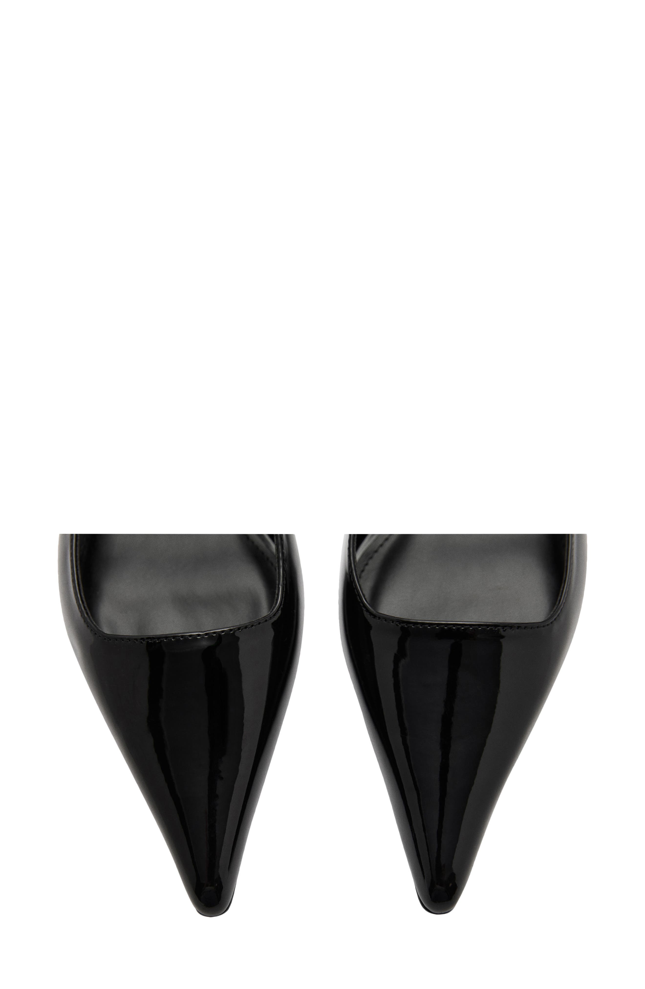 MANGO Crystal Pointed Toe Slingback Pump, Alternate, color, Black