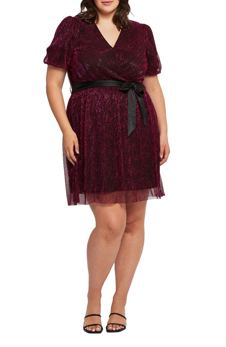 Estelle Avalone Tie Waist Faux Wrap Dress, Main, color,