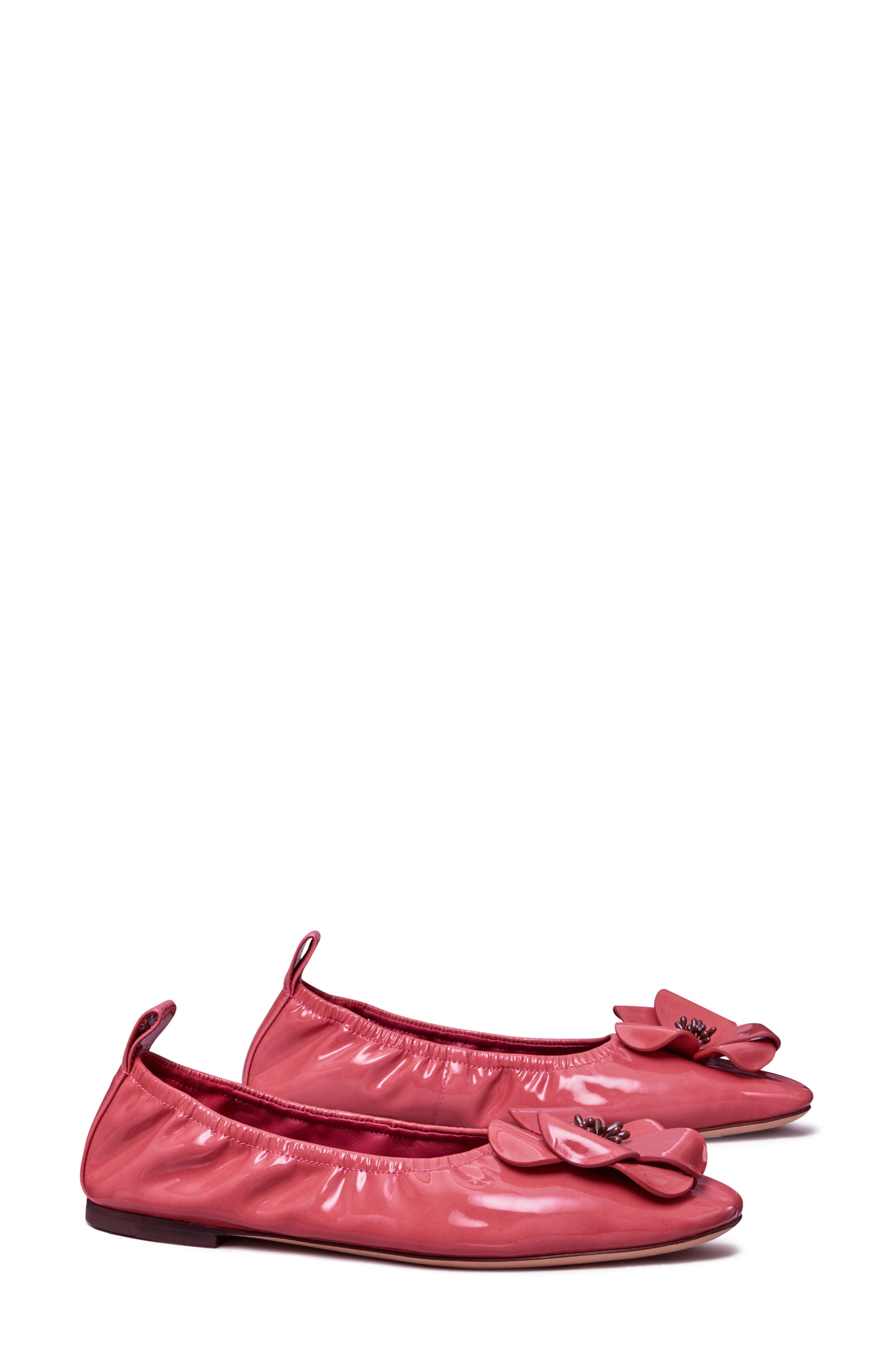 Flower Ballet Flat, Main, color, LIGHT BERRY