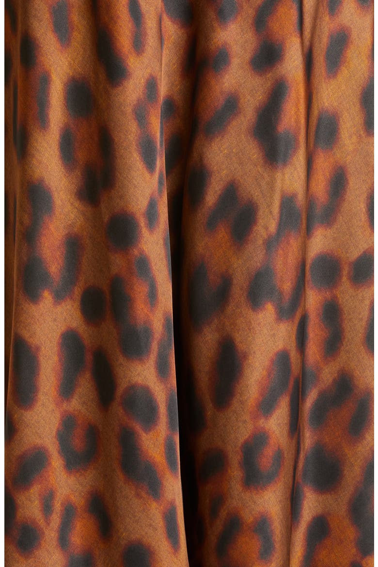 Clarisa Leopard Print Satin Maxi Skirt, Alternate, color, SPICE/ BLACK SPOTTED PANTHER