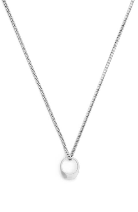 Signet Ring Pendant Necklace