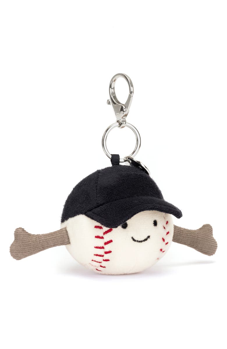 Jellycat Amusable Baseball Bag Charm, Main, color,