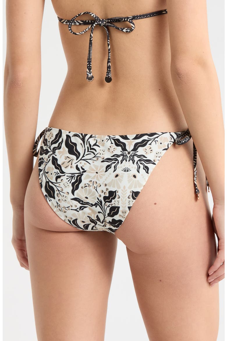 Benni Side Tie Bikini Bottoms, Alternate, color, BLACK COMBO