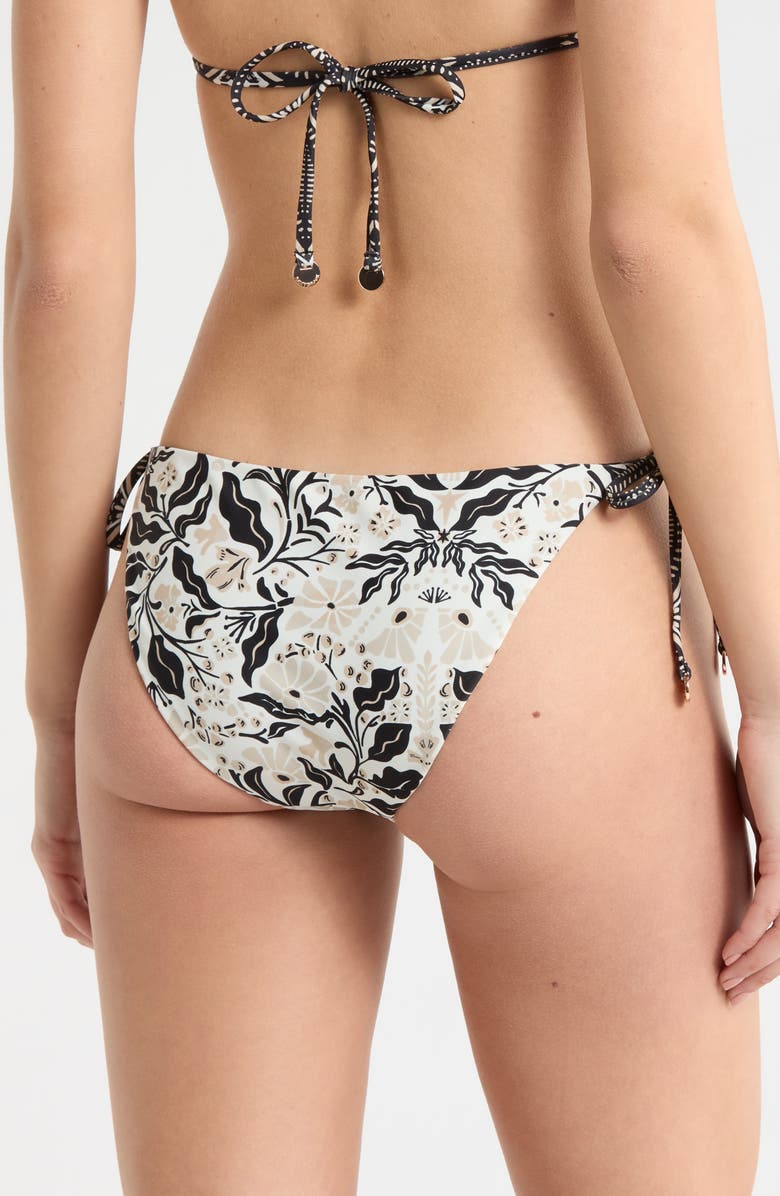 Ramy Brook Benni Side Tie Bikini Bottoms, Alternate, color, Black Combo
