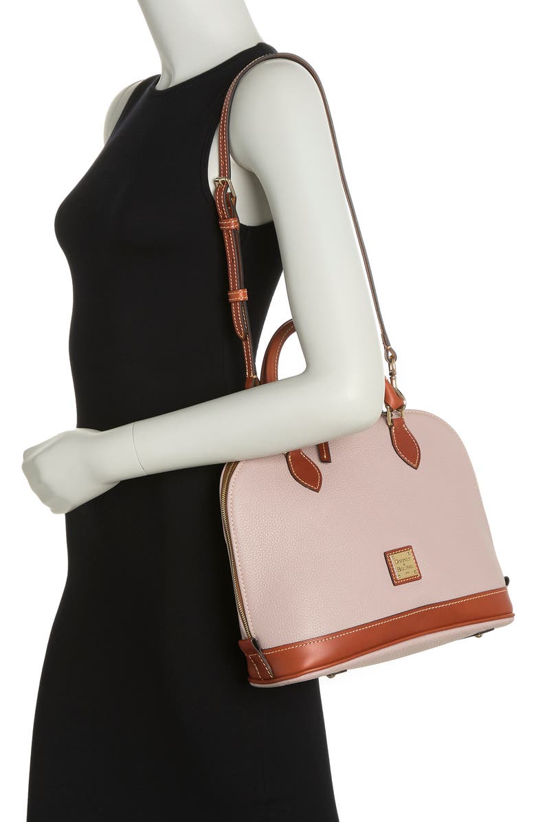 Dooney & Bourke 'Pebble Grain Collection' Water Repellent Leather Zip Satchel, Alternate, color,