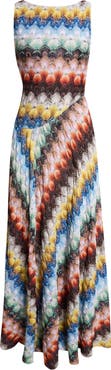 Missoni Metallic Knit Lace Gown