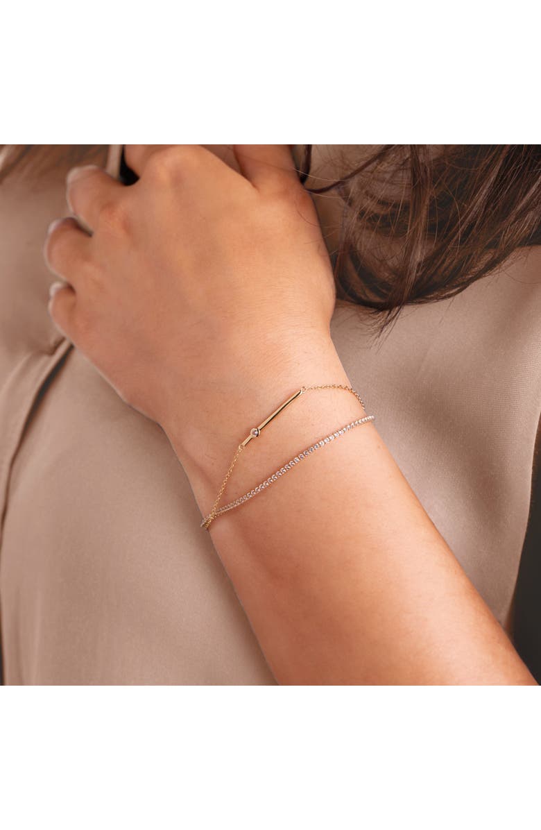 Sara Patino White Topaz Tennis Bracelet, Alternate, color, Gold