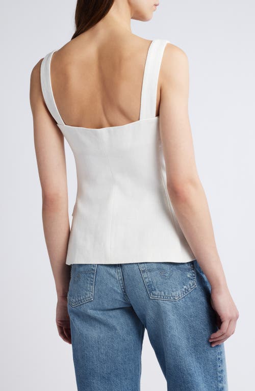 Pixie Market Agatha Linen Vest In White