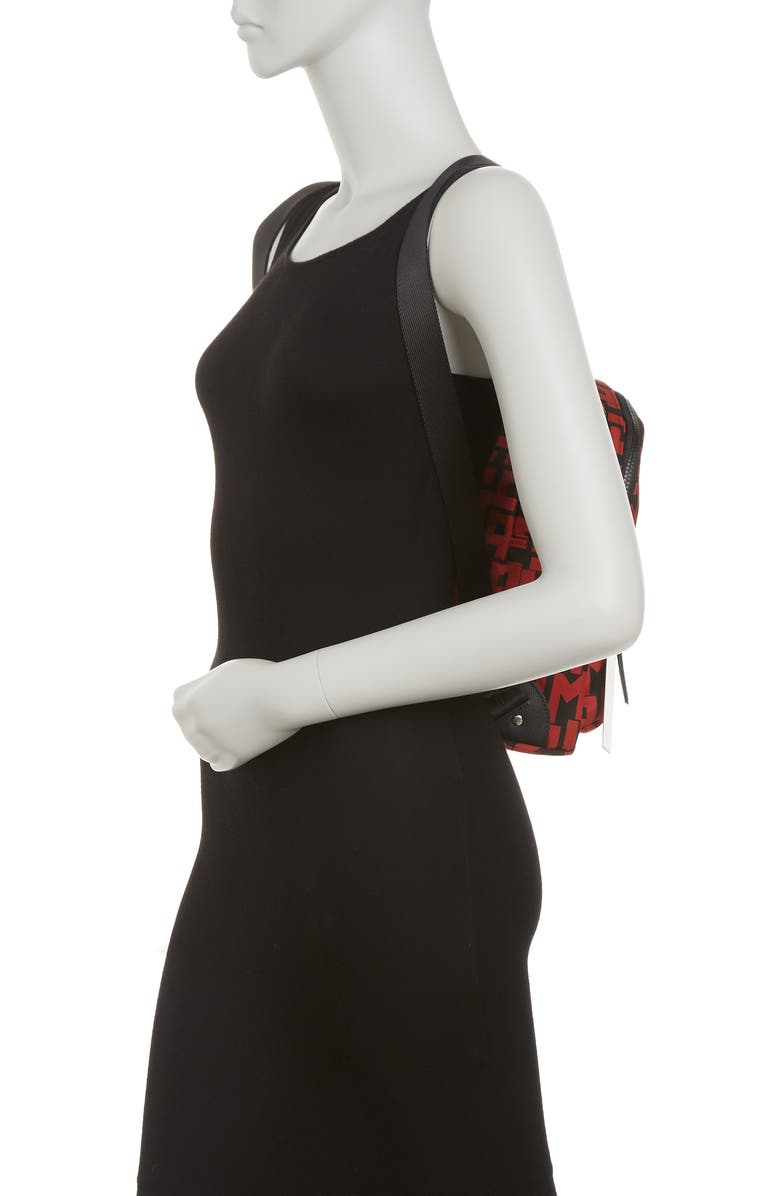 Longchamp Le Pilage Small Backpack, Alternate, color, Blk/Brick