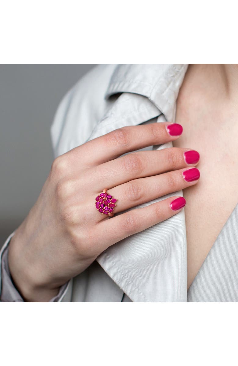 Julianna B. Ruby & Rhodolite Cluster Cocktail Ring, Alternate, color, Rhodolite