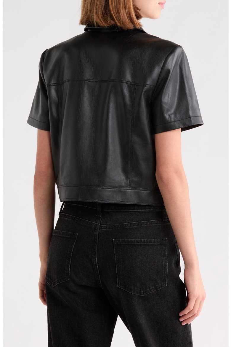 Angelique Leather Top, Alternate, color, BLACK