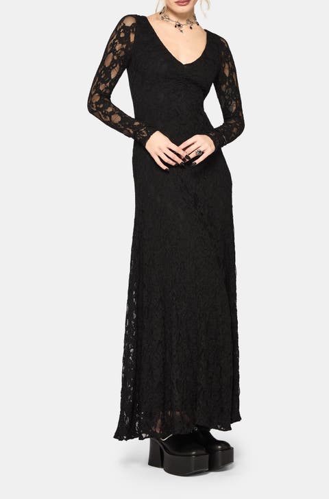 Stray Lace Long Sleeve Maxi Dress