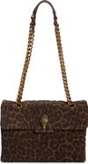 Kurt Geiger London Union Jack Leopard Print Leather Shoulder Bag