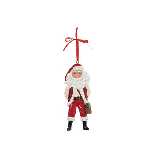Gallerie Ii North Woods Santa Gathered Traditions Joe Spencer Ornament In Multi