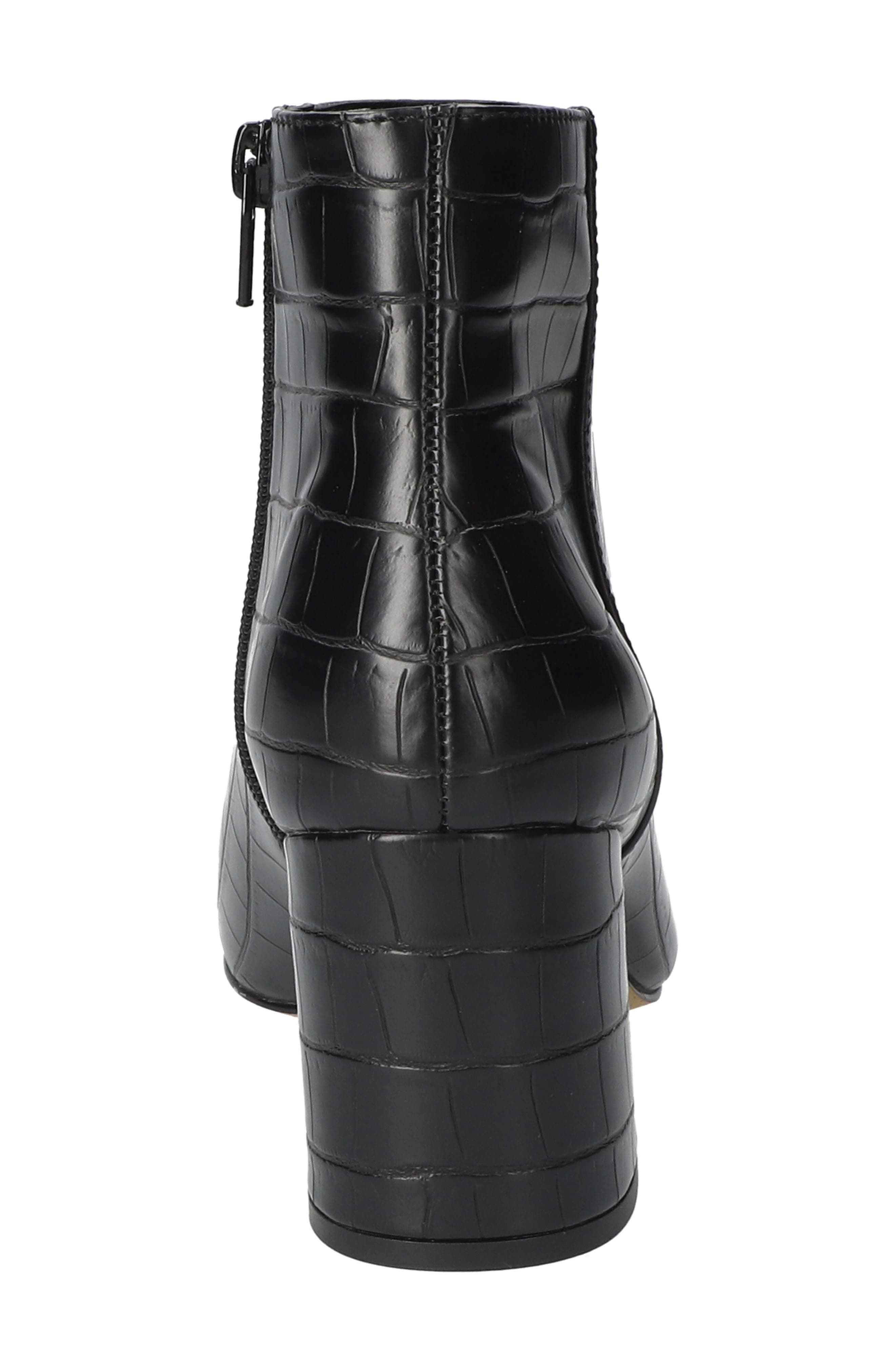 Bella Vita Wilma Croc Embossed Bootie, Alternate, color, Black Croco