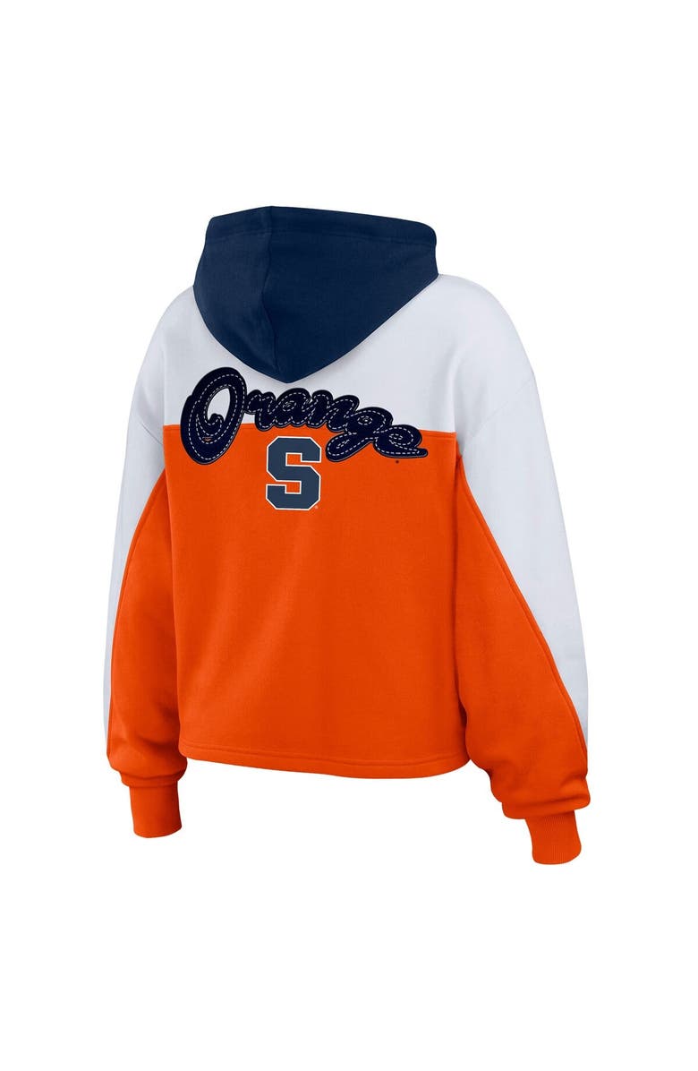 WEAR by Erin Andrews Women's WEAR by Erin Andrews Orange Syracuse Orange Color-Block Full-Zip Hoodie, Alternate, color, 