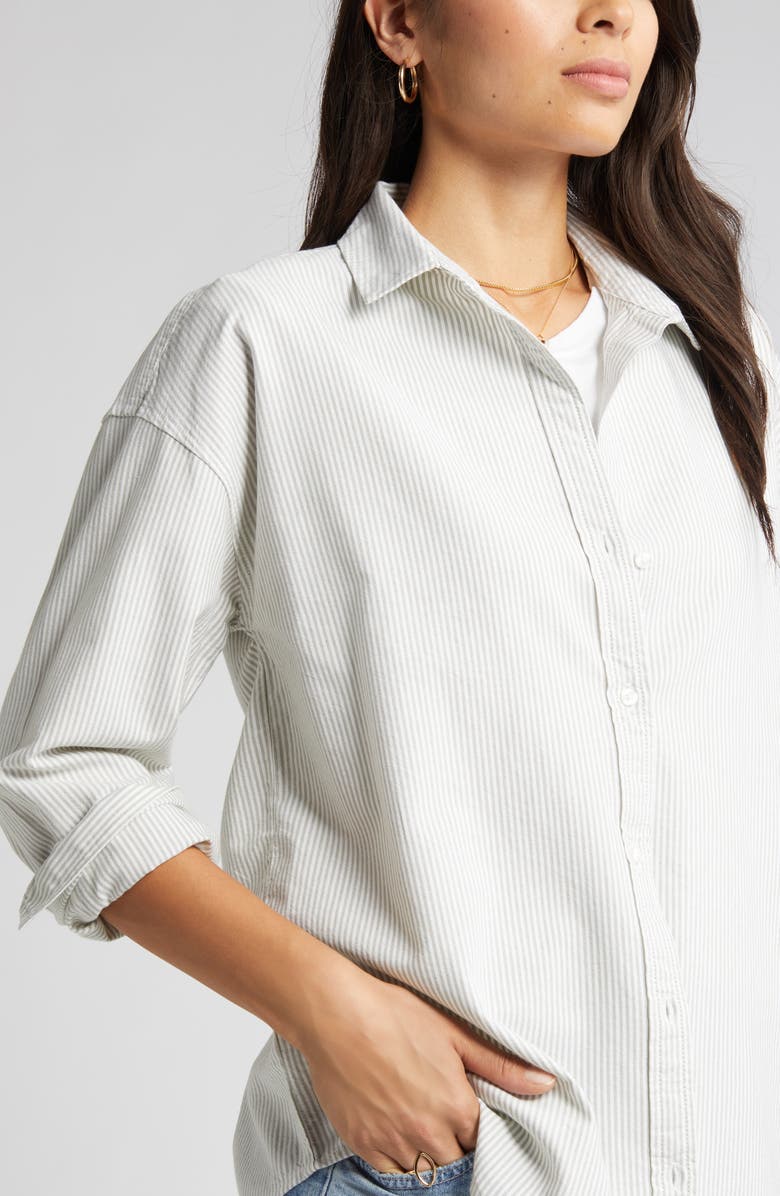 beachlunchlounge Stripe Oversize Shirt, Alternate, color, 