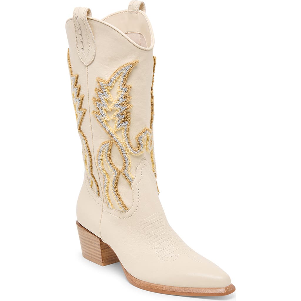 Dolce Vita Vila Cowboy Boot In Neutral