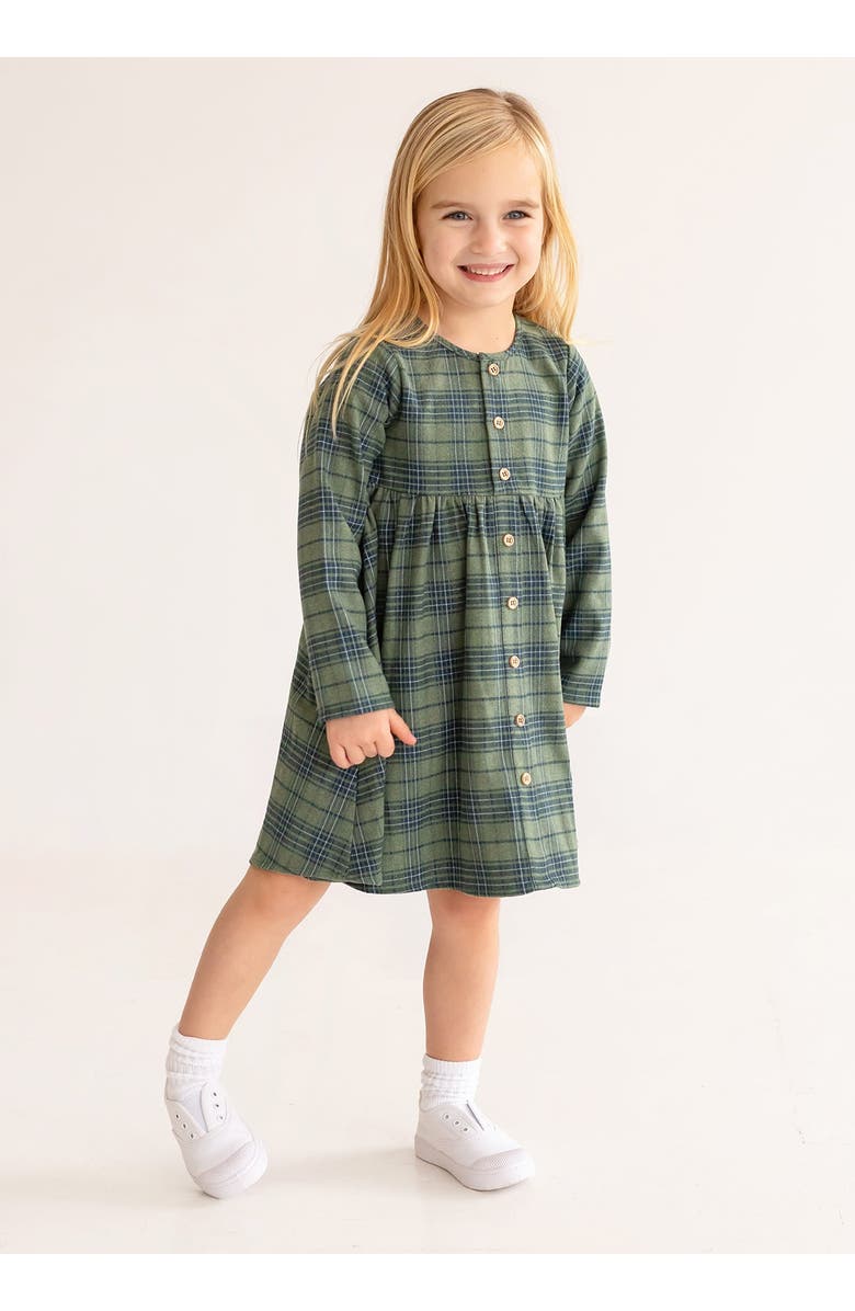 Mabel + Honey Cozy Creatures Dress, Alternate, color, Green