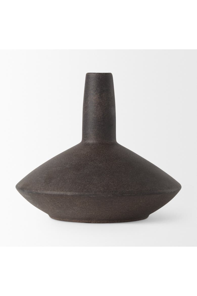Rylee Ceramic Vase, Alternate, color, Brown