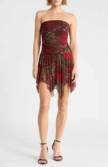 Ruched 2-Piece Tube Romper and Dress Set