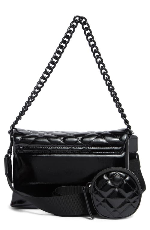 Kurt Geiger London Brixton Lock Drench Leather Bag In Black