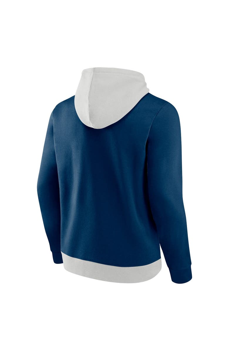 FANATICS Men's Fanatics Silver/Navy Chicago Bears Big & Tall Team Fleece Pullover Hoodie, Alternate, color, 