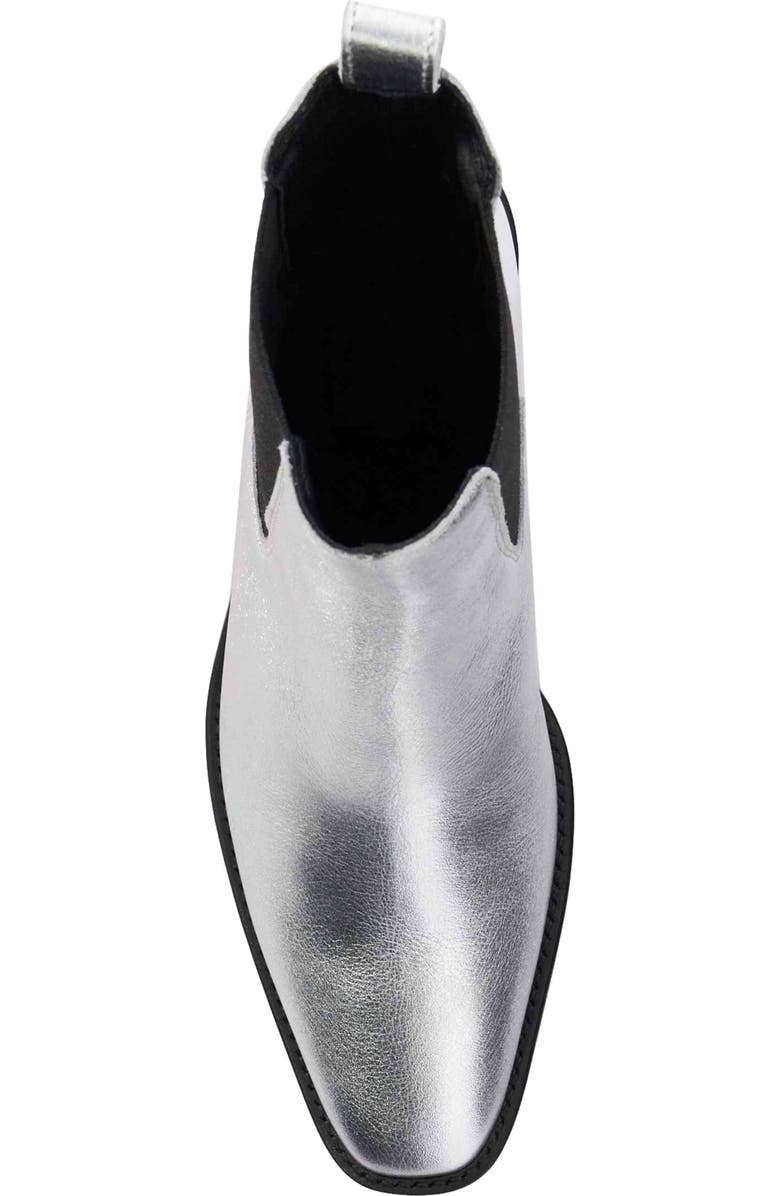Dune London Pexas Chelsea Boot, Alternate, color, Silver-Leather