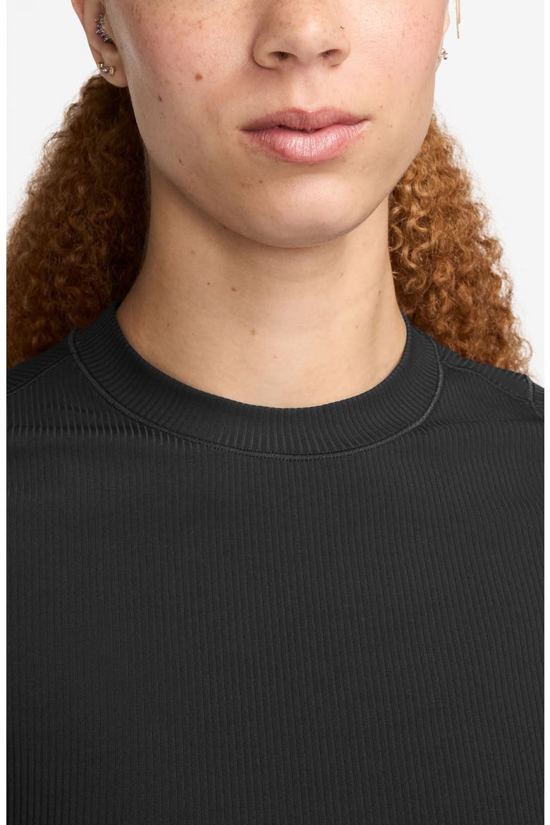Zenvy Dri-FIT Rib T-Shirt, Alternate, color, 010 010 BLACK/PCG6C