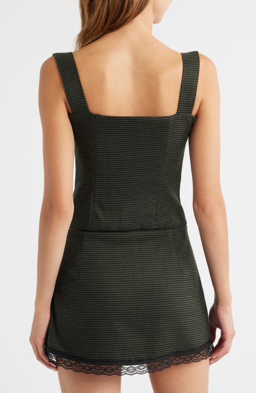 Bella Venice Ambrose Houndstooth Corset In Black