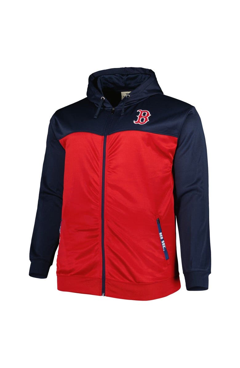 PROFILE Men's Navy/Red Boston Red Sox Big & Tall Yoke Full-Zip Hoodie, Alternate, color, 