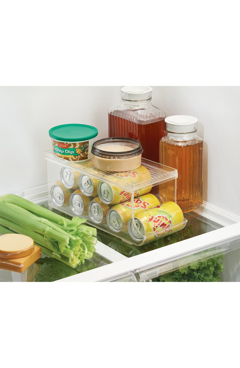 Basic Soda Can Organizer with Lid for Pantry - Set of 4 - Clear - Made in USA, Alternate, color, Clear